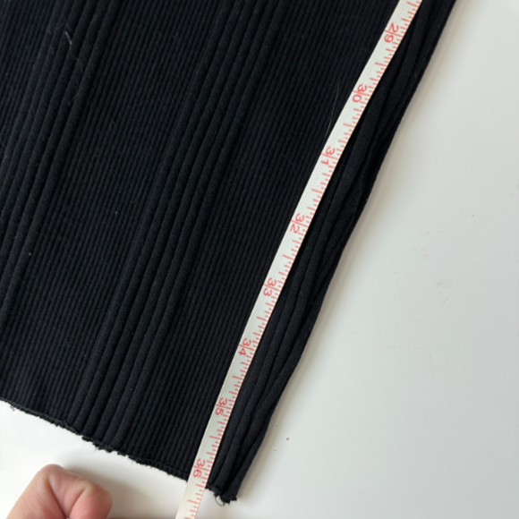 NSF Black Ribbed Knit Dress S - Picture 6 of 7